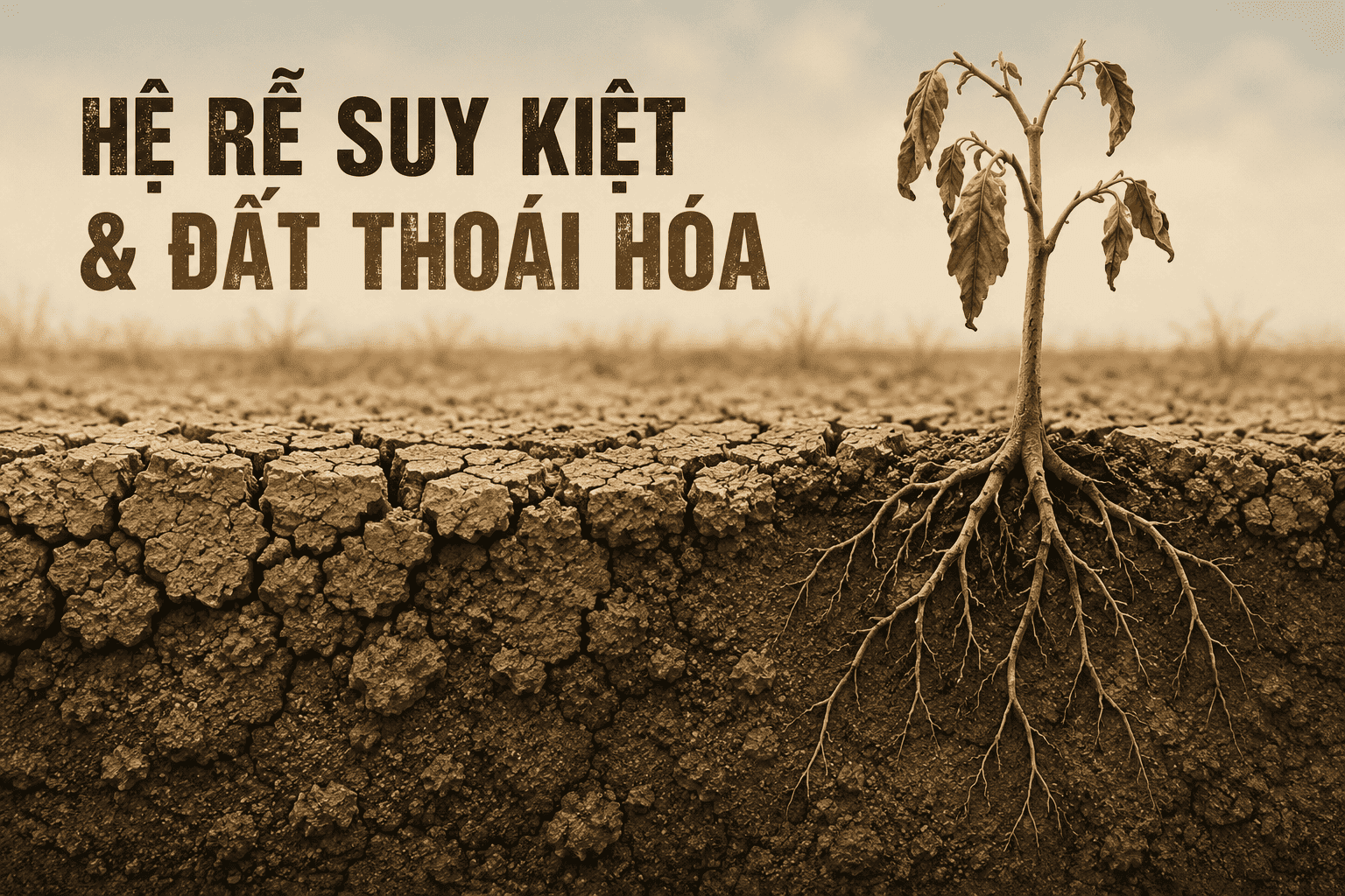 Đất chai cứng – Rễ bị “giam” dưới đất