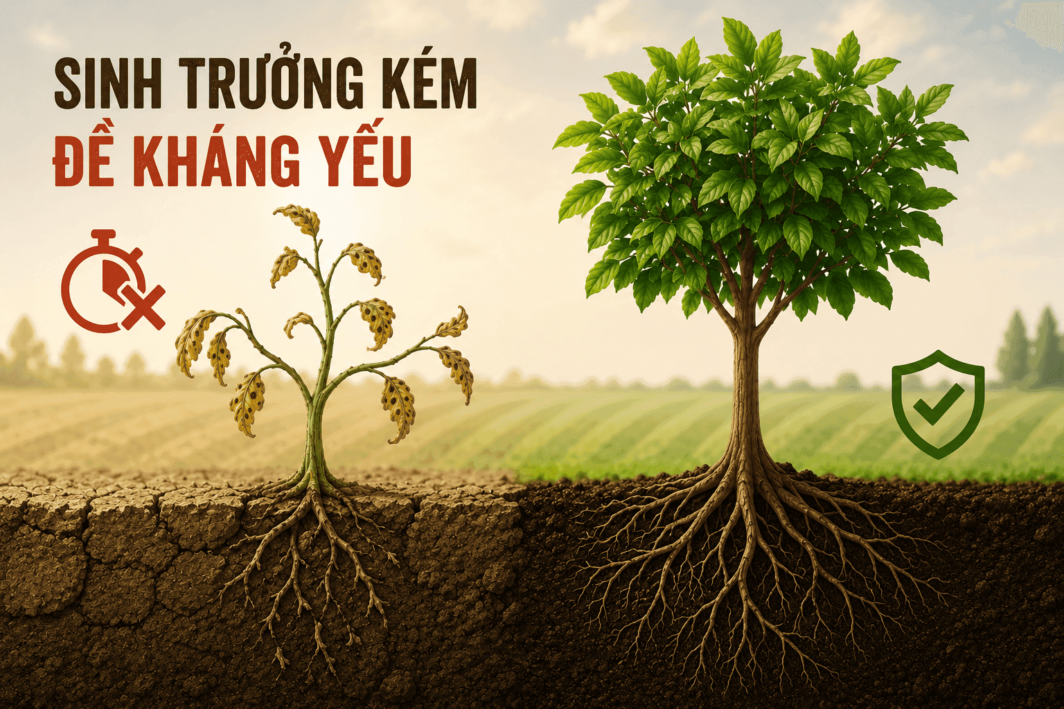 Cây còi cọc – Sâu bệnh tấn công liên tục