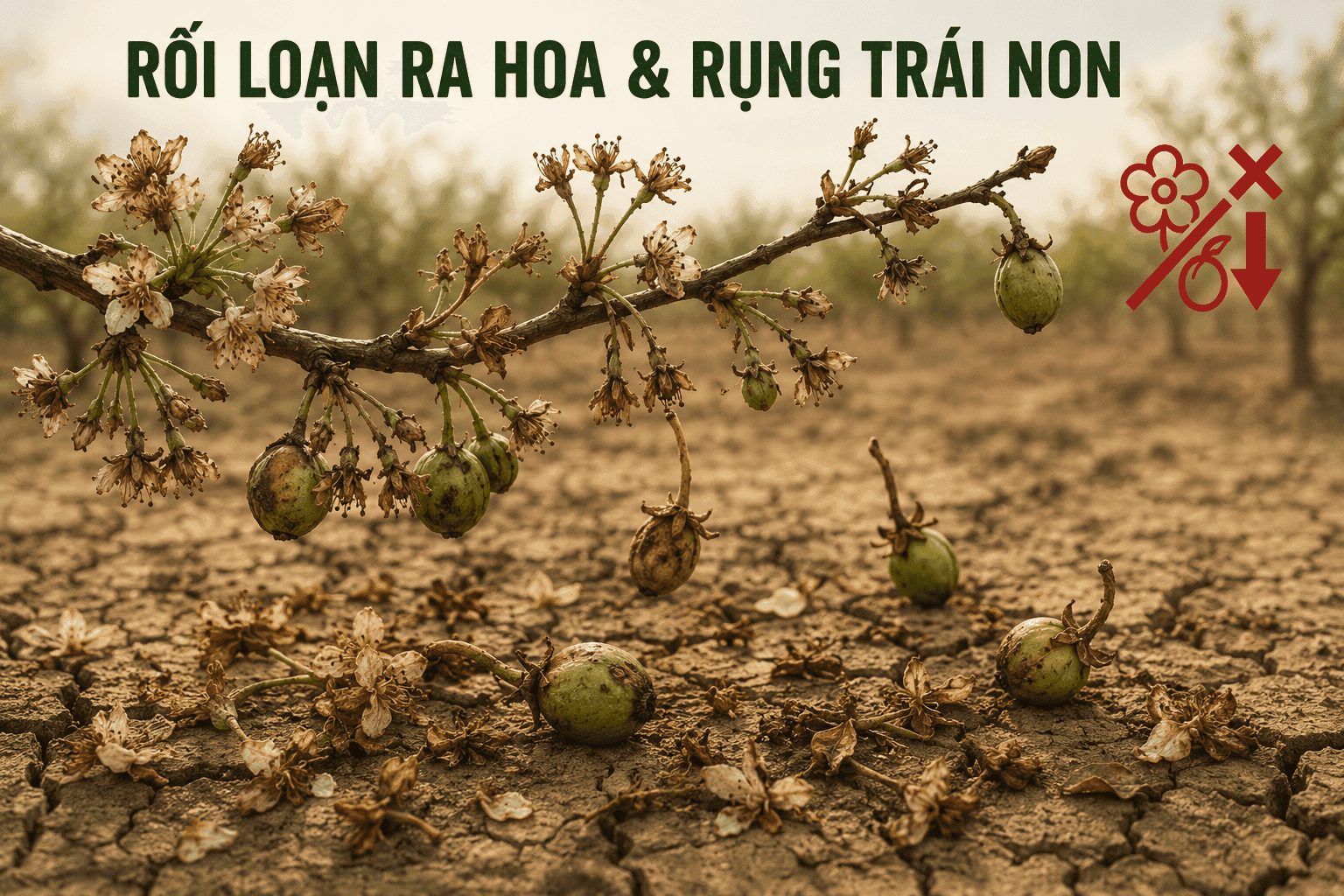 Hoa rụng, đậu trái thất thường