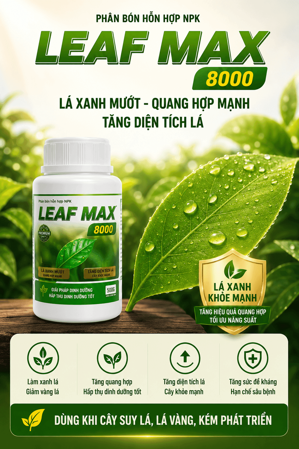 Leaf Max 8000 - Dày Lá, Xanh Lá, Tăng Quang Hợp