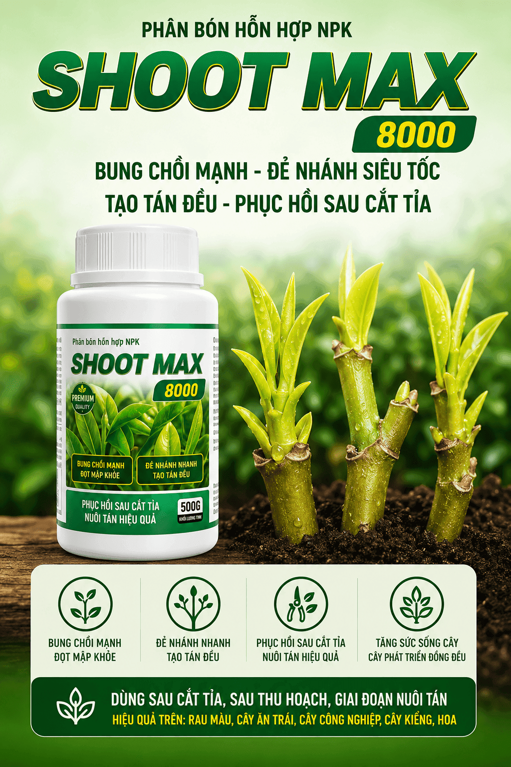 Shoot Max 8000 - Bung Chồi, Ra Đọt Mạnh
